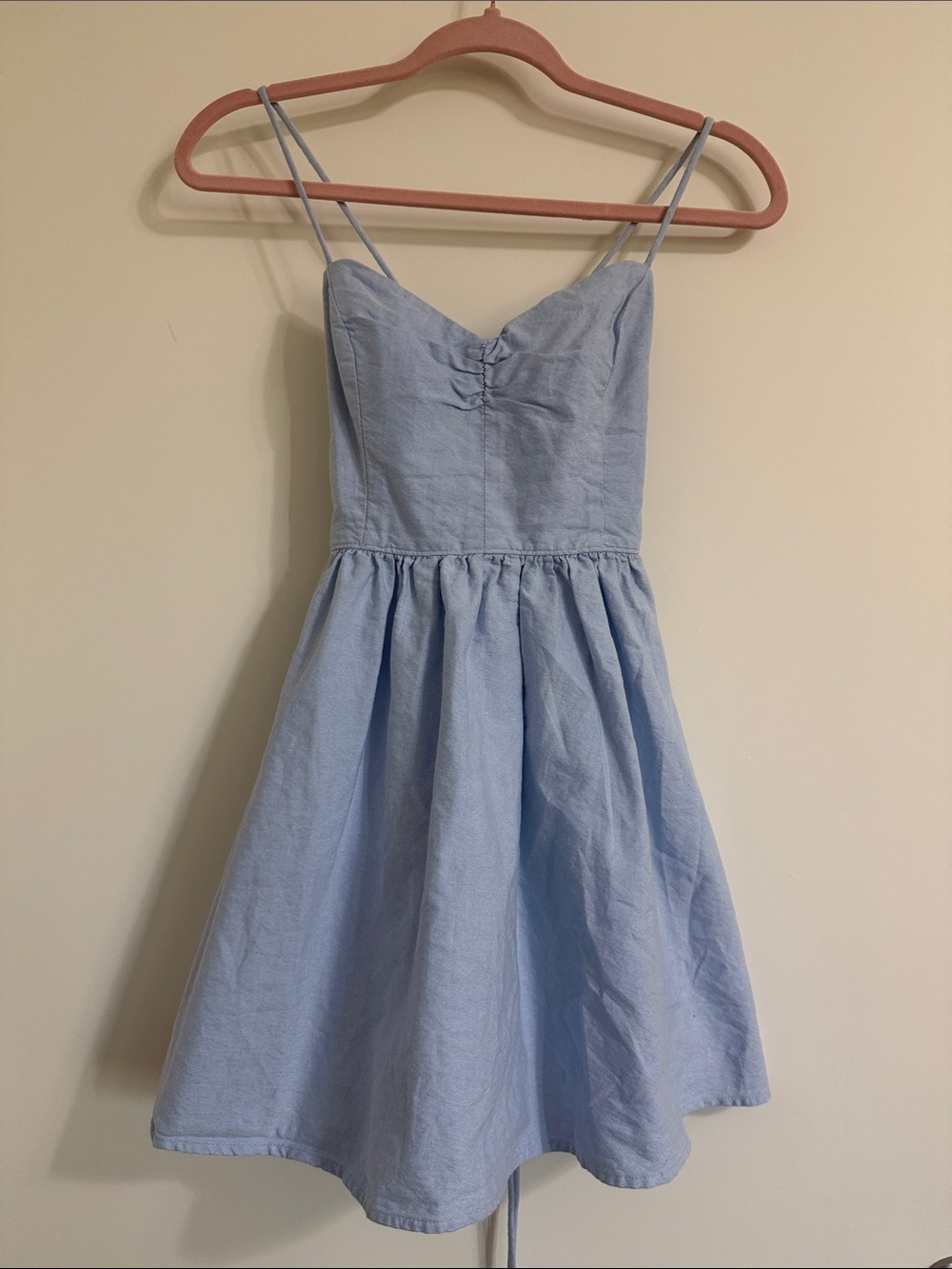 American Apparel Sky Blue Spaghetti-Strap Summer Dress